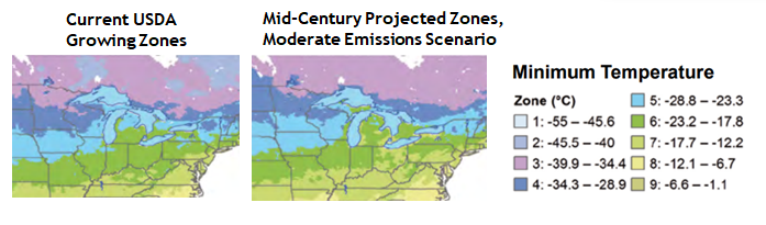 Projected Zone Shifts Map